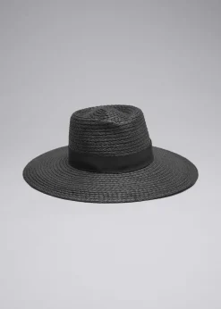 Fashion & Other Stories Chapeau De Paille Bordé De Gros-grain