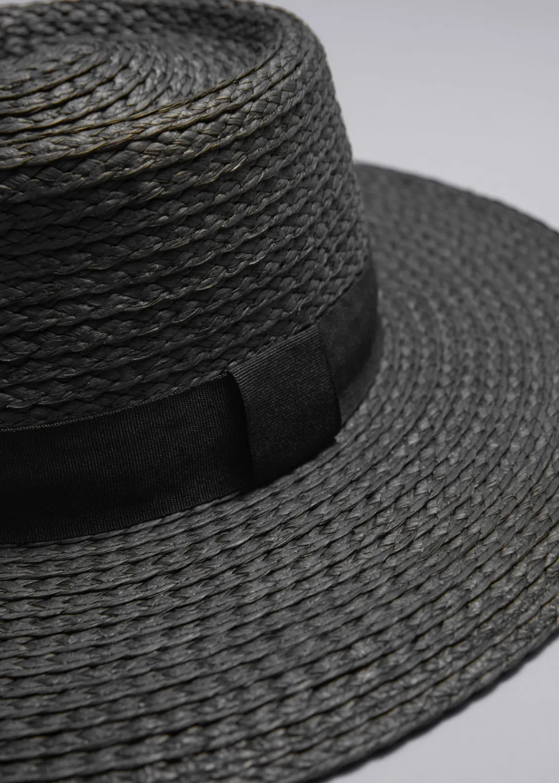 Fashion & Other Stories Chapeau De Paille Bordé De Gros-grain
