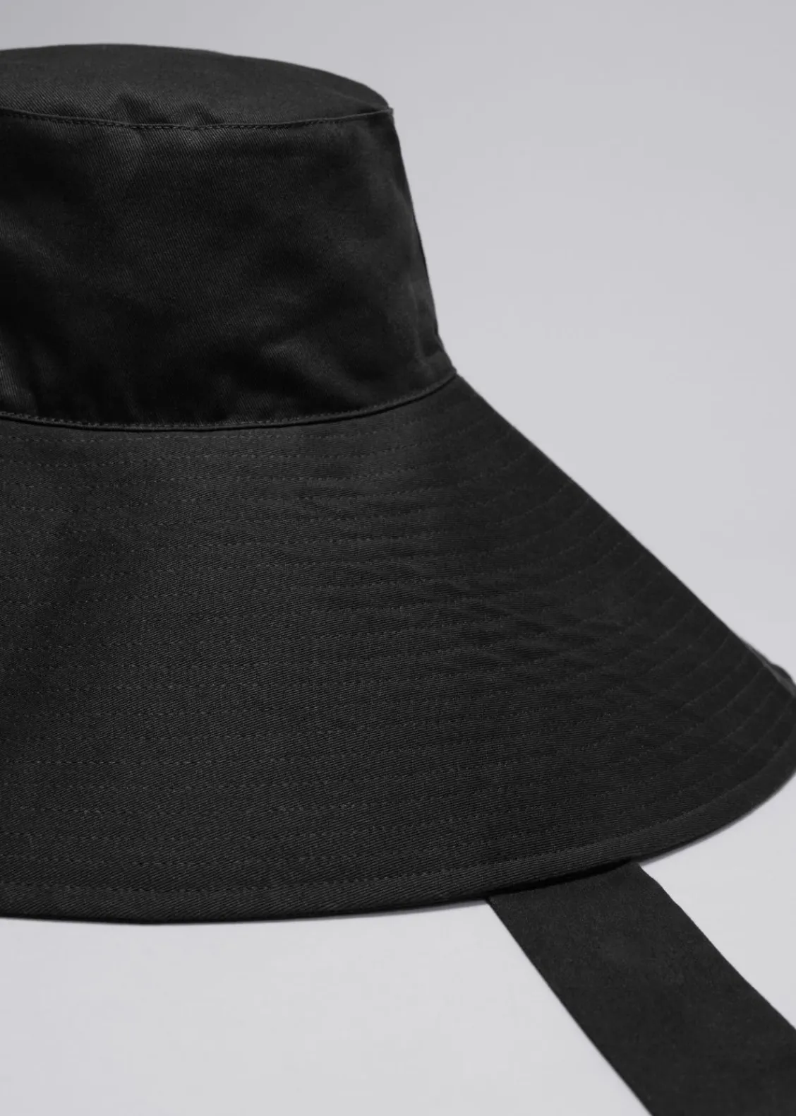Outlet & Other Stories Chapeau De Soleil En Toile De Coton Noir