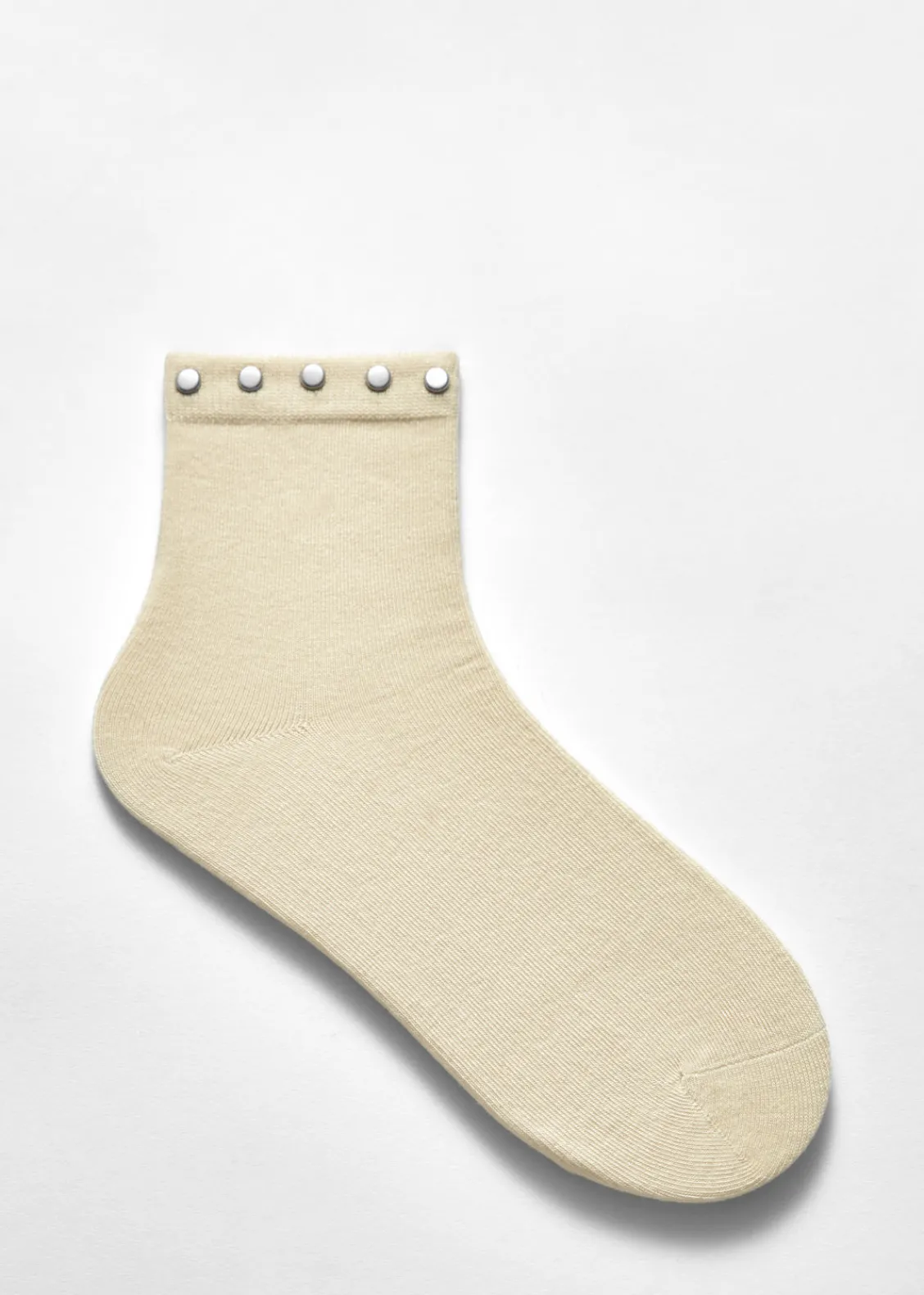 Hot & Other Stories Chaussettes Ornées De Clous Couleur crème