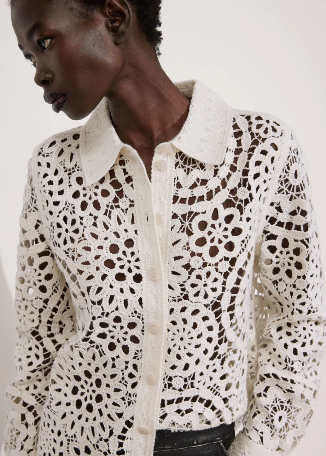 New & Other Stories Chemise Crochetée