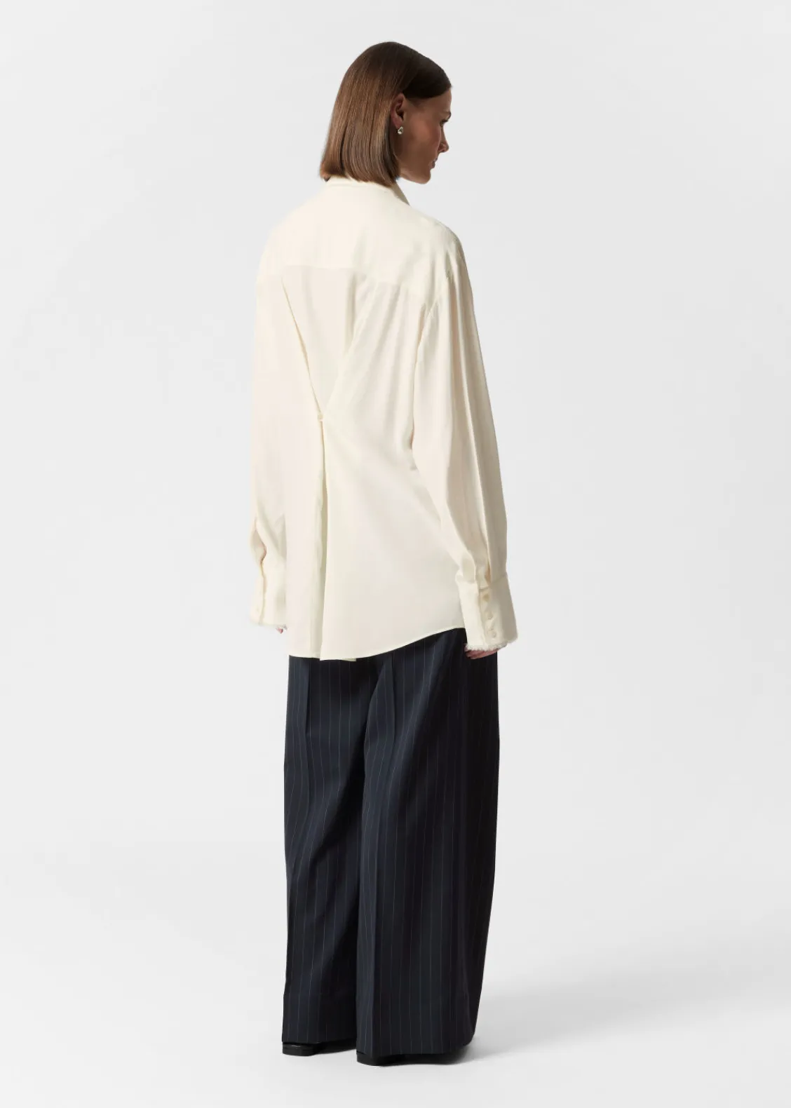 Cheap & Other Stories Chemise Frangée à Poches Plaquées Blanc