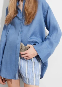 Clearance & Other Stories Chemise Oversize En Lin Bleu