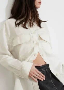 New & Other Stories Chemise Oversize Utilitaire Ivoire