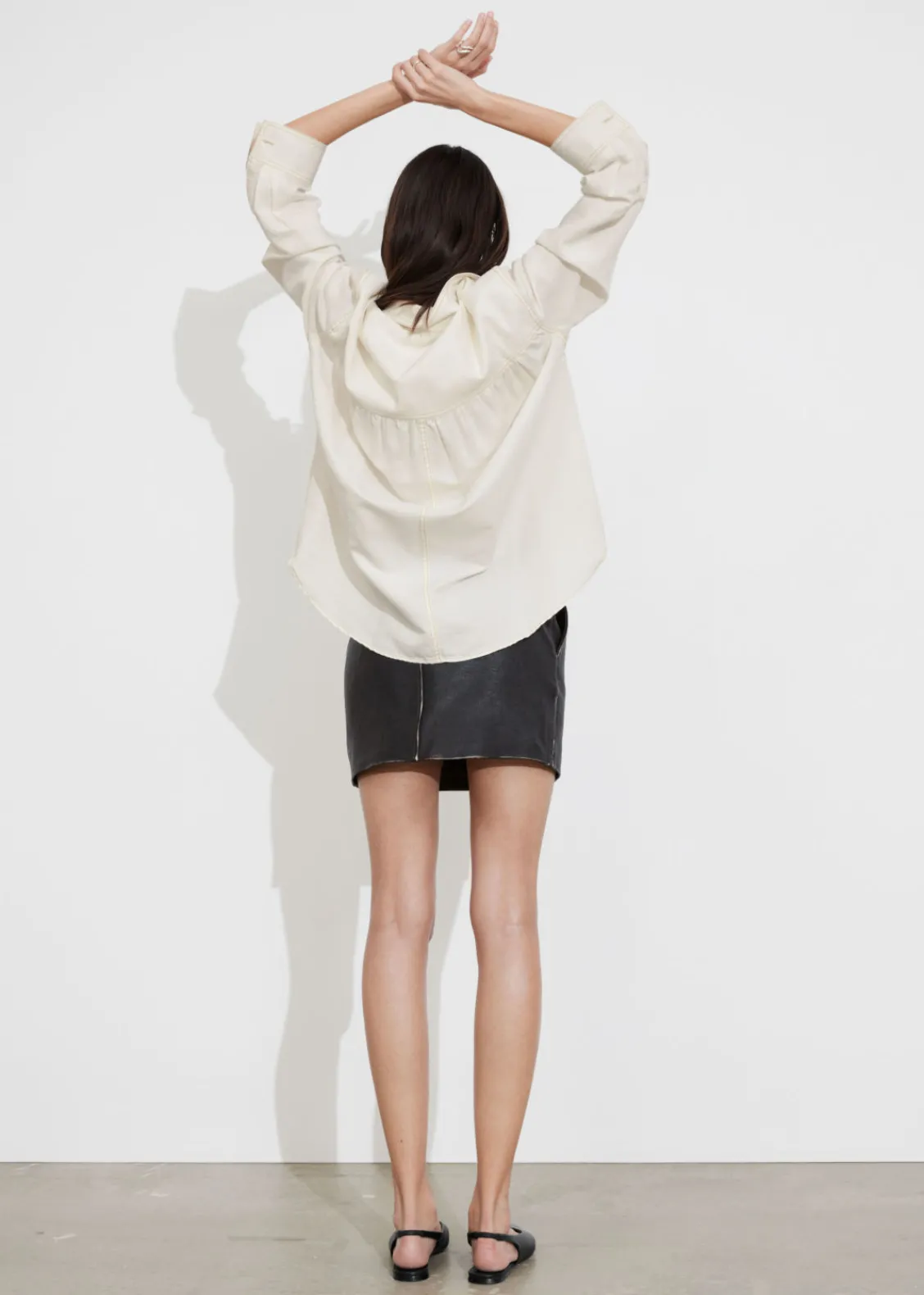 New & Other Stories Chemise Oversize Utilitaire Ivoire