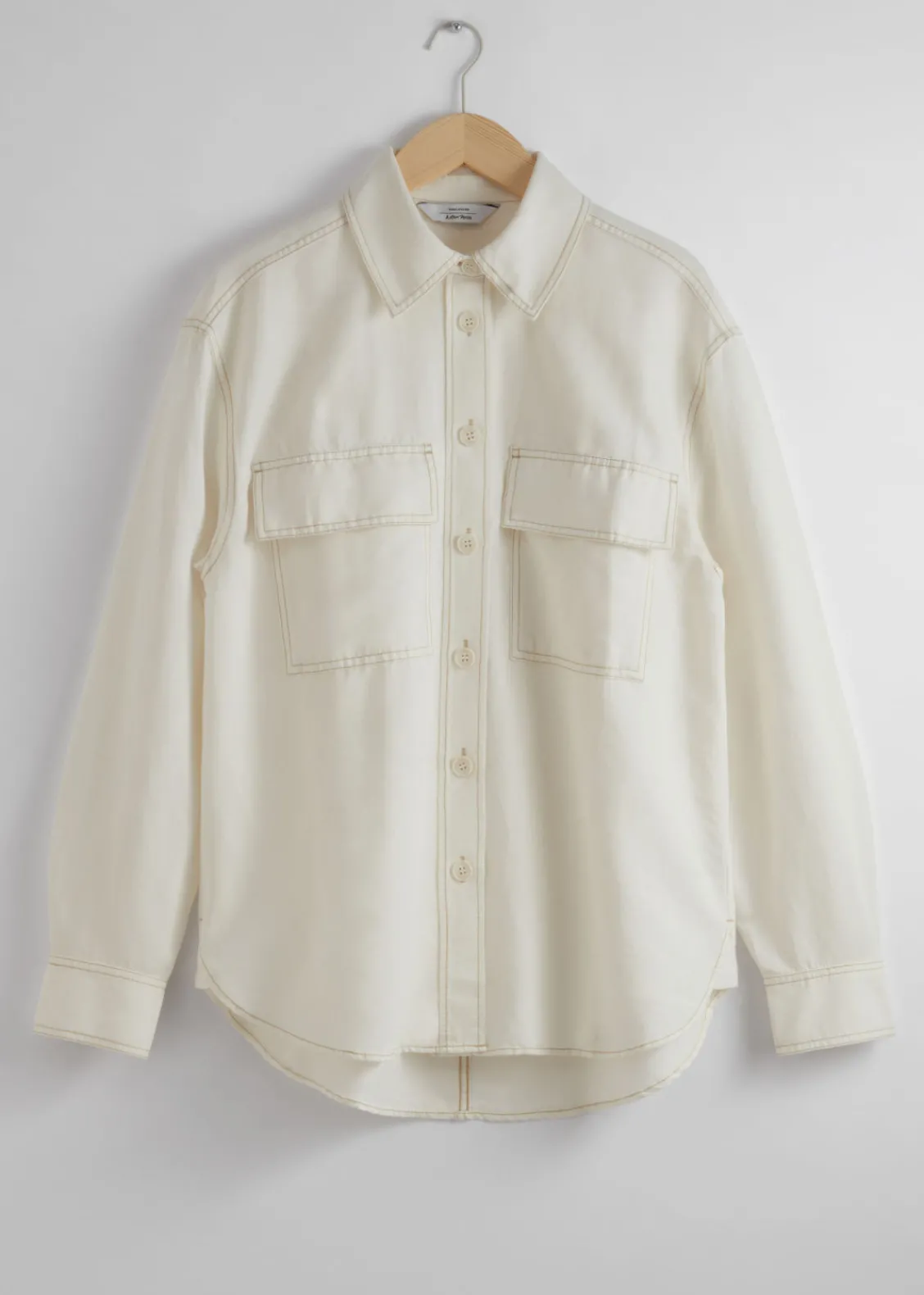 New & Other Stories Chemise Oversize Utilitaire Ivoire