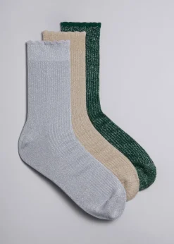 Online & Other Stories Coffret Cadeau De 3 paires De Chaussettes Lilas/Beige/Noir