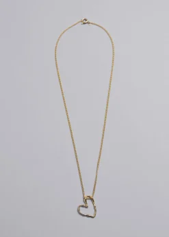 Cheap & Other Stories Collier à Pendentif Cœur Plaqué Or Doré