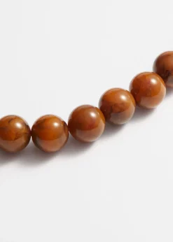 Sale & Other Stories Collier Court En Perles De Pierre Ambre