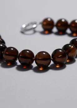 Sale & Other Stories Collier Court En Perles De Pierre Ambre