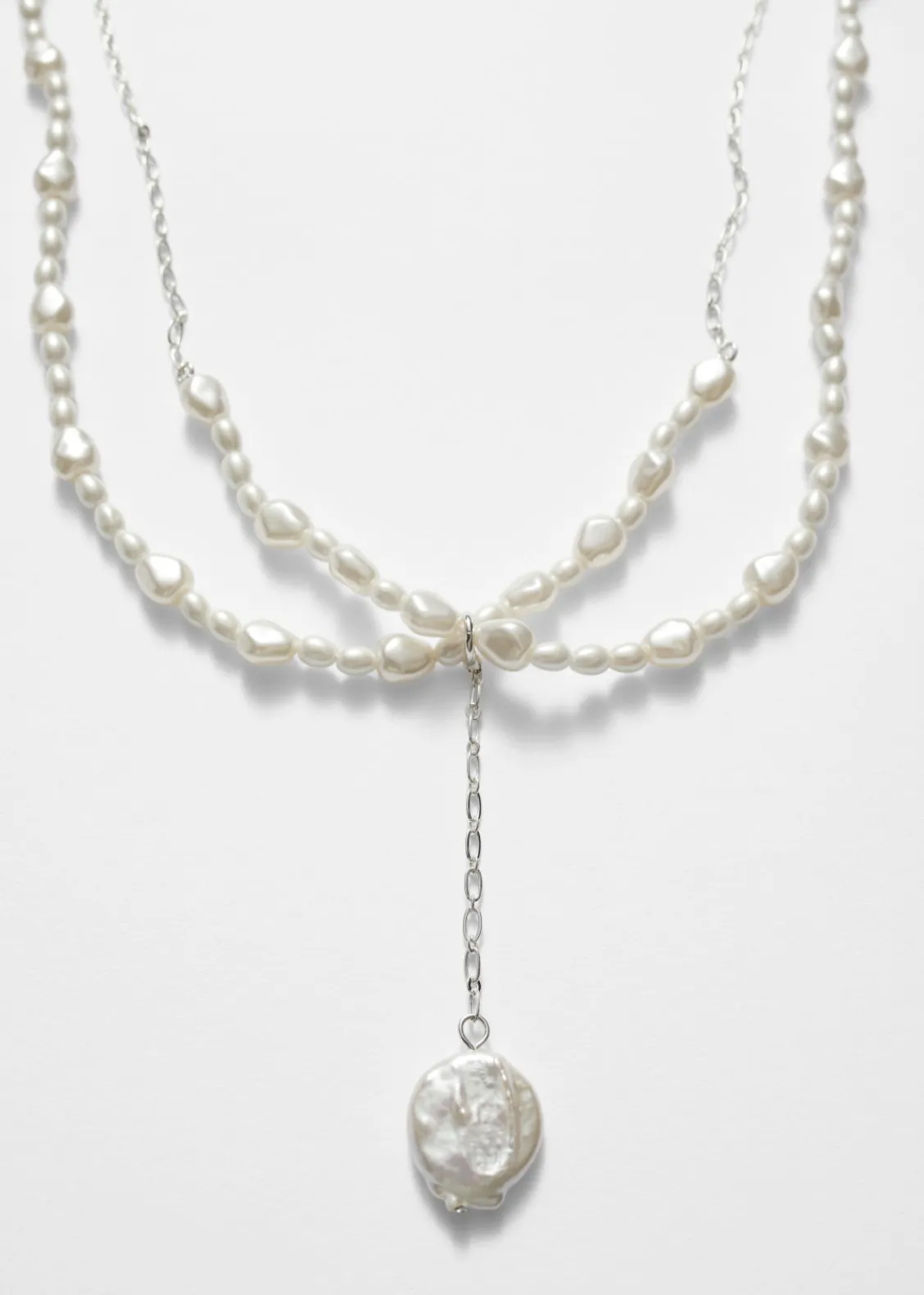 Clearance & Other Stories Collier Ras Du Cou En Perles à Pendentif Ivoire
