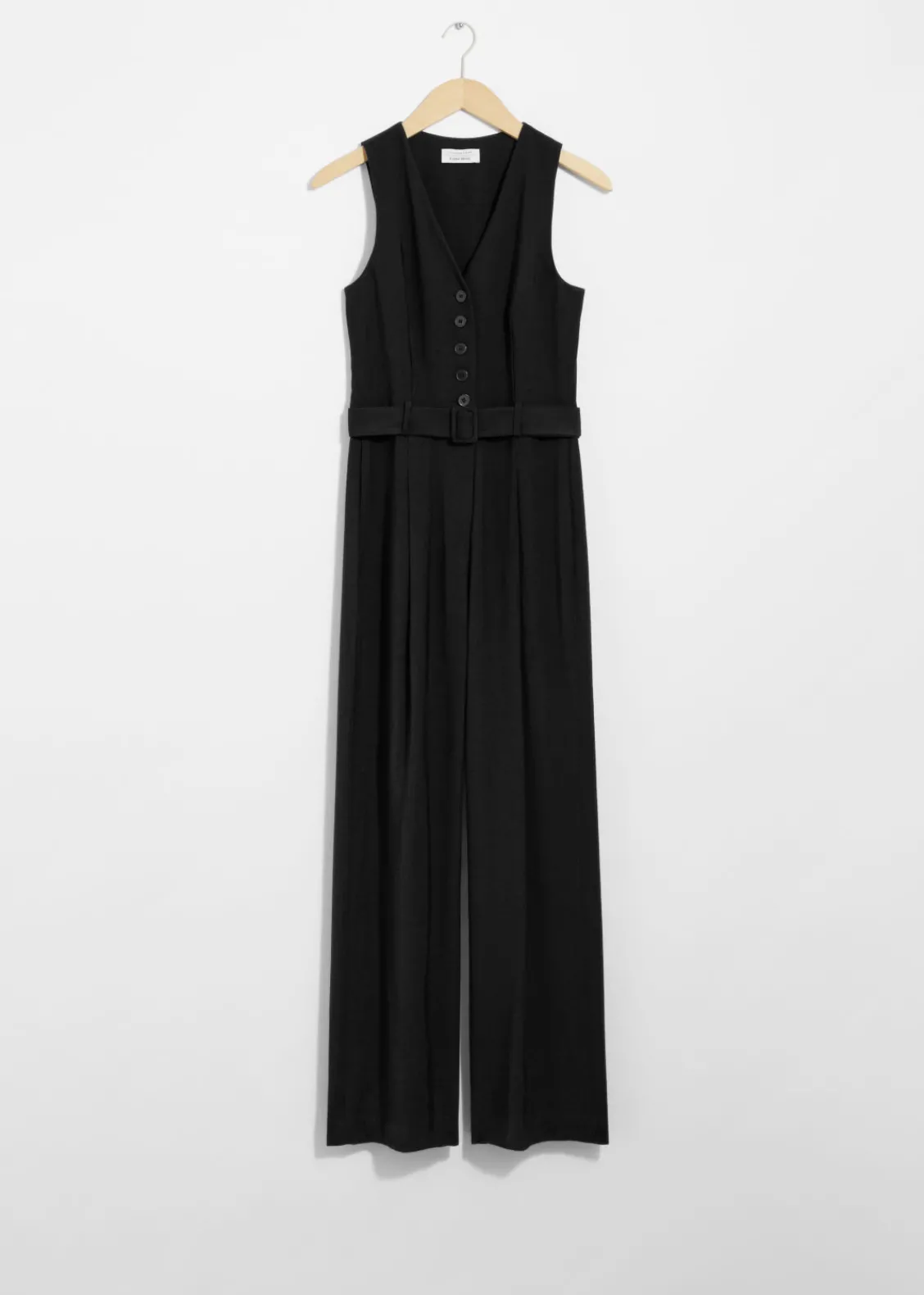 Discount & Other Stories Combinaison Boutonnée Sans Manches Noir
