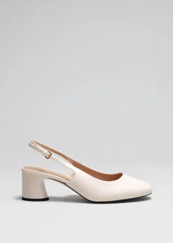 Store & Other Stories Escarpins En Cuir à Talons épais Et Brides Arrière