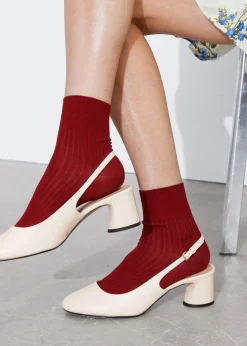 Store & Other Stories Escarpins En Cuir à Talons épais Et Brides Arrière