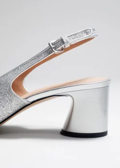 Store & Other Stories Escarpins En Cuir à Talons épais Et Brides Arrière