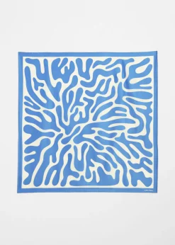 Fashion & Other Stories Foulard Carré Imprimé Bleu