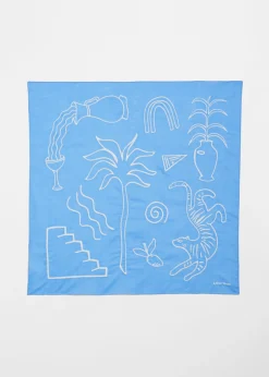 Cheap & Other Stories Foulard En Voile De Coton Brodé Bleu clair