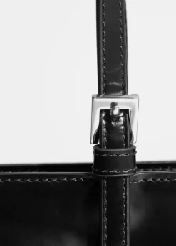 Sale & Other Stories Fourre-tout En Cuir Structuré Noir