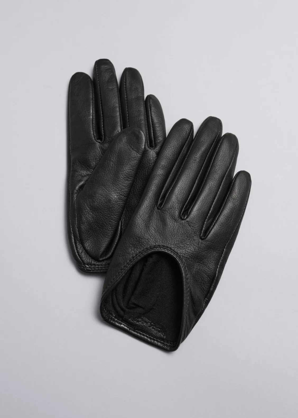 Outlet & Other Stories Gants Courts En Cuir Noir