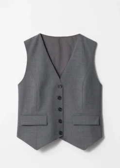 Fashion & Other Stories Gilet Habillé En Laine Gris