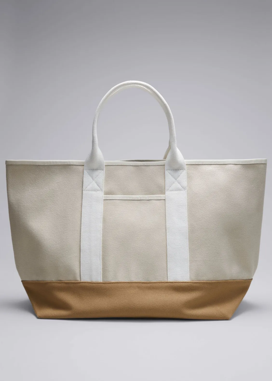 Discount & Other Stories Grand Sac Cabas En Toile Beige