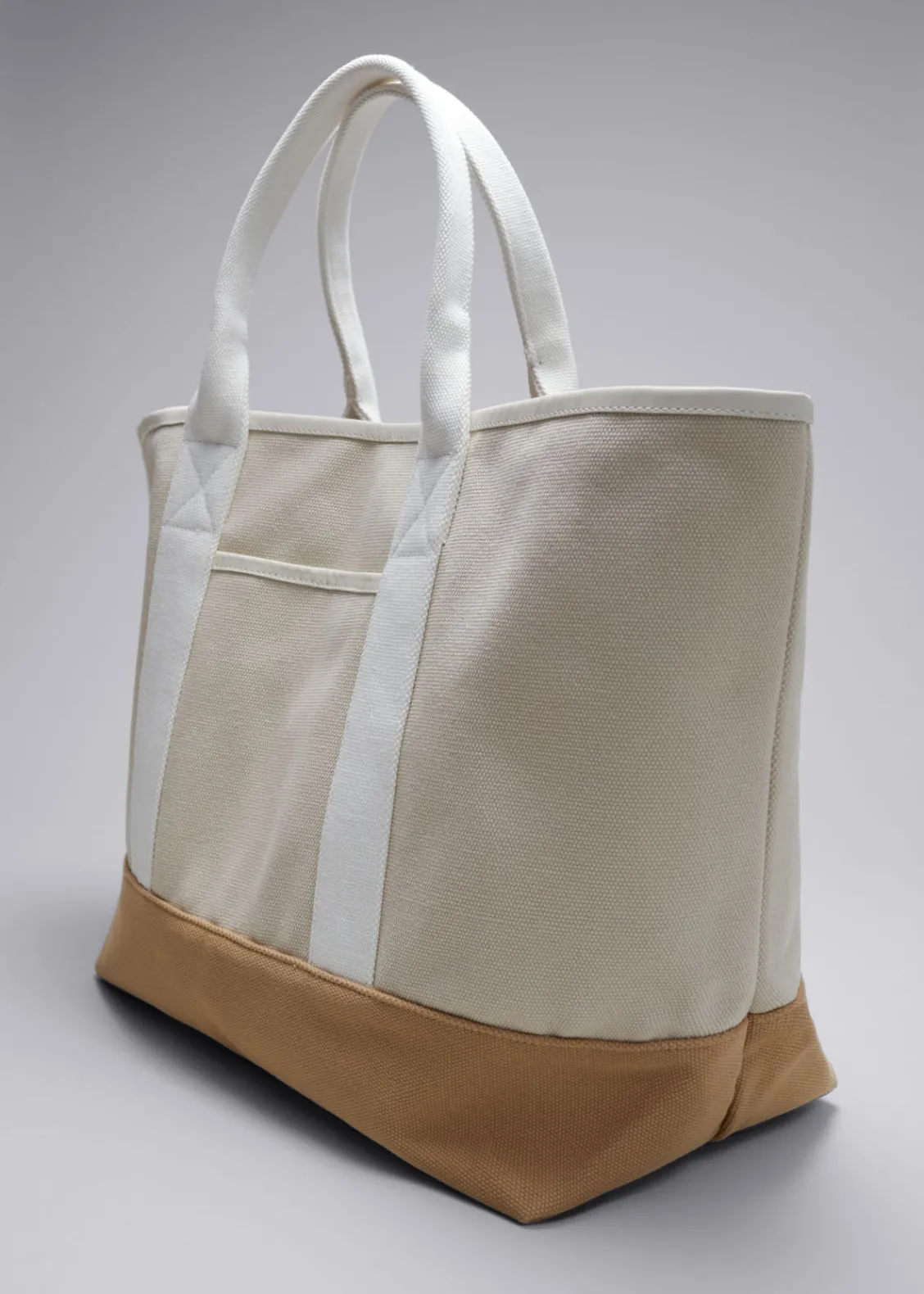 Discount & Other Stories Grand Sac Cabas En Toile Beige