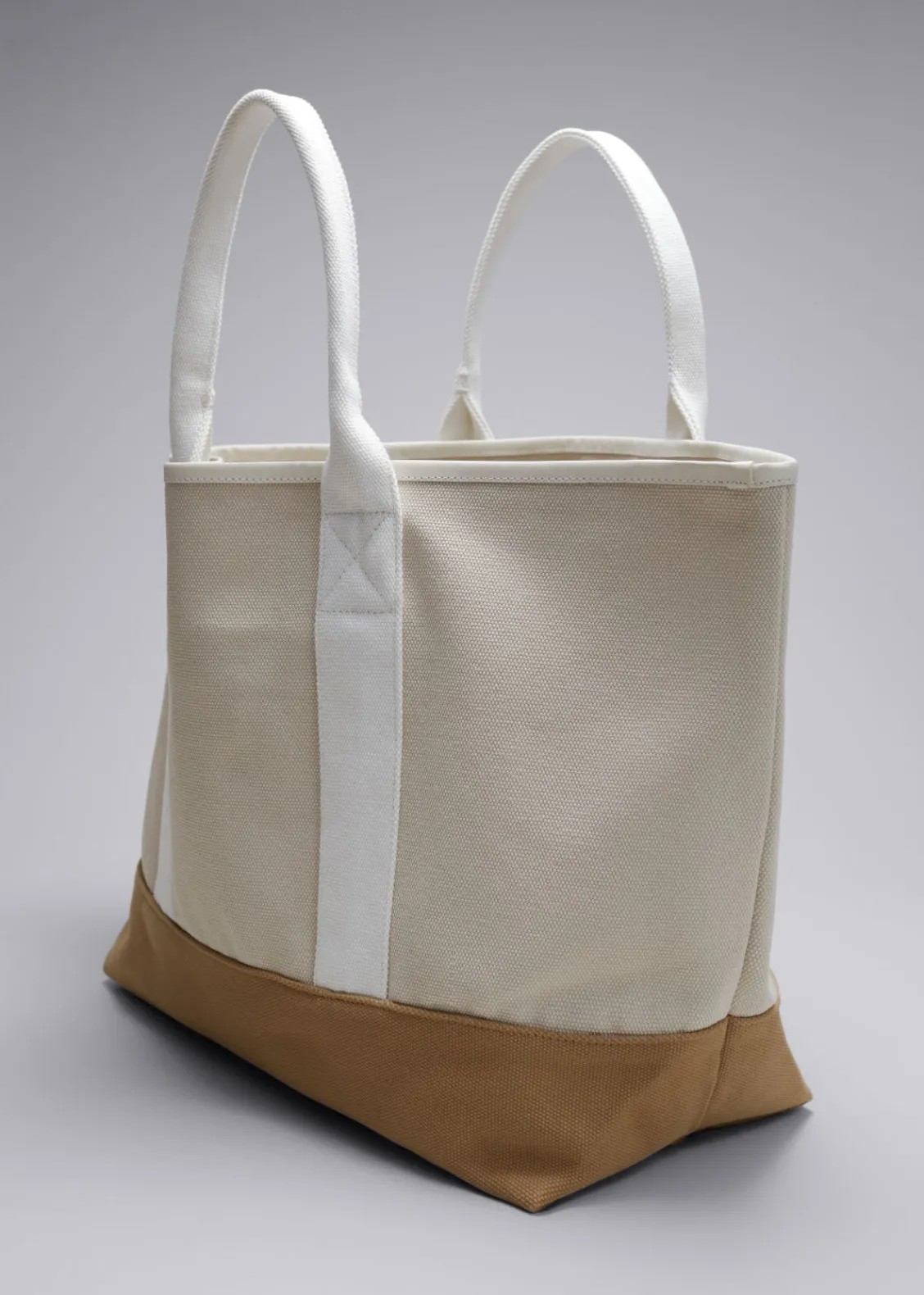 Discount & Other Stories Grand Sac Cabas En Toile Beige