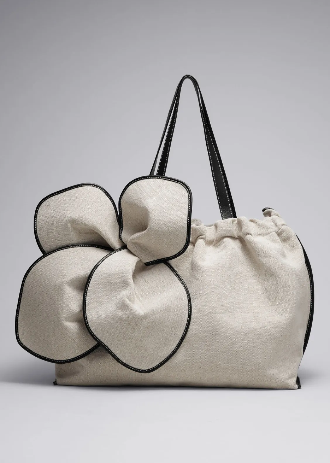 Fashion & Other Stories Grand Sac En Toile à Fleur Beige