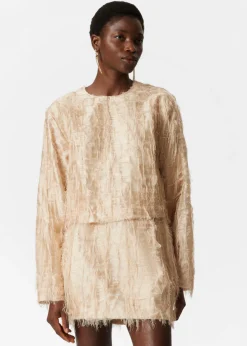 Discount & Other Stories Haut à Franges Beige