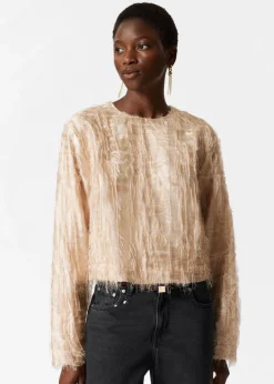 Discount & Other Stories Haut à Franges Beige