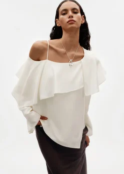 Outlet & Other Stories Haut Asymétrique En Soie Blanc