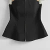 Sale & Other Stories Haut Bustier évasé Noir