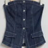 Best & Other Stories Haut Tube En Denim Bleu foncé