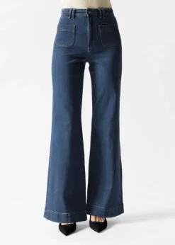 Outlet & Other Stories Jeans Bootcut à Poches Plaquées