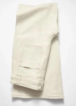 New & Other Stories Jeans Bootcut à Poches Plaquées Couleur crème