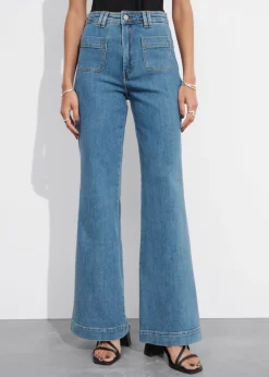 Outlet & Other Stories Jeans Bootcut à Poches Plaquées