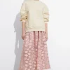 Store & Other Stories Jupe Midi à Motifs Floraux Appliqués Rose