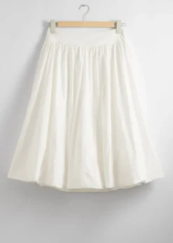 Cheap & Other Stories Jupe Midi Boule Blanc