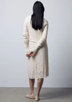 Fashion & Other Stories Jupe Midi Cloutée Ivoire