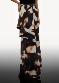 Store & Other Stories Jupe Midi Drapée En Satin Marron