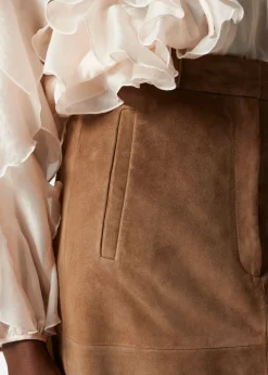 Flash Sale & Other Stories Jupe Midi En Daim Marron Clair