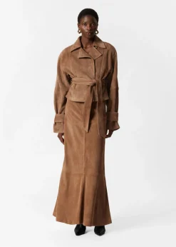 Flash Sale & Other Stories Jupe Midi En Daim Marron Clair