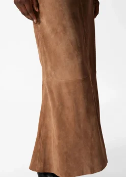 Flash Sale & Other Stories Jupe Midi En Daim Marron Clair