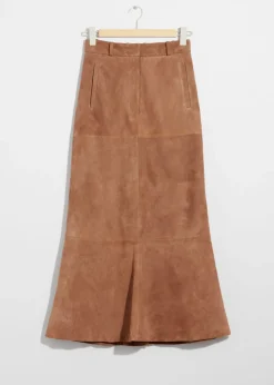 Flash Sale & Other Stories Jupe Midi En Daim Marron Clair