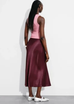 Hot & Other Stories Jupe Midi En Satin