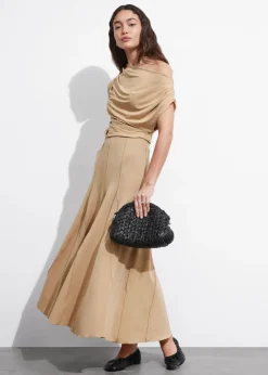 Hot & Other Stories Jupe Midi Plissée Beige