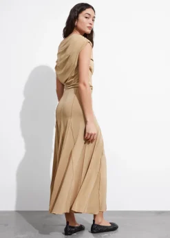 Hot & Other Stories Jupe Midi Plissée Beige