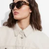 Best & Other Stories Lunettes De Soleil Oversize à Verres Ronds Marron