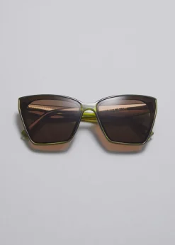 Fashion & Other Stories Lunettes De Soleil Yeux De Chat Oversize