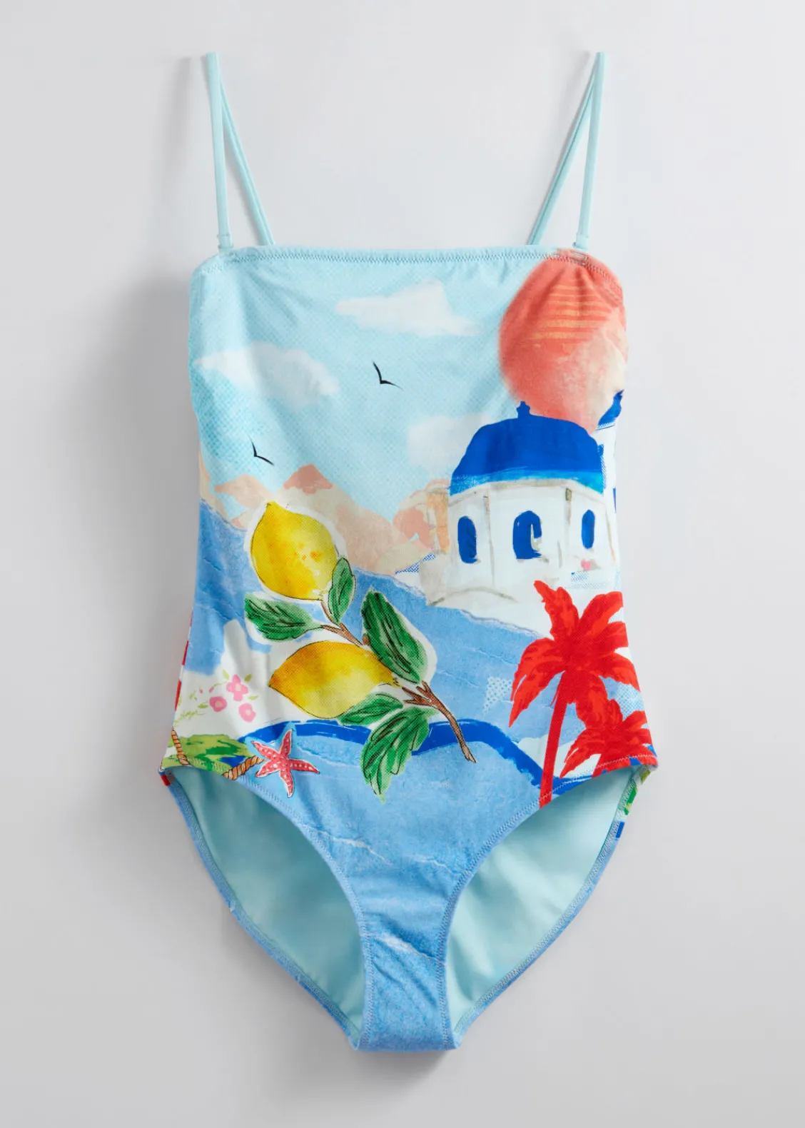 New & Other Stories Maillot De Bain Imprimé à Encolure Bandeau Imprimé estival